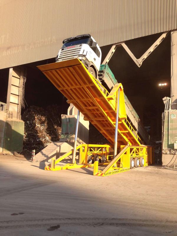 Передвижной фронтальный автомобилеразгрузчик