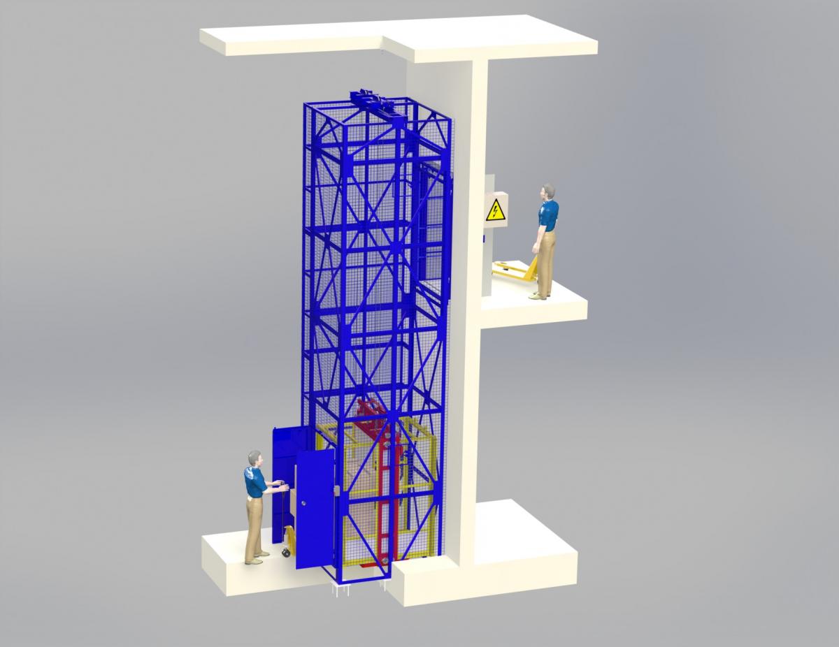 Грузовой шахтный подъемник